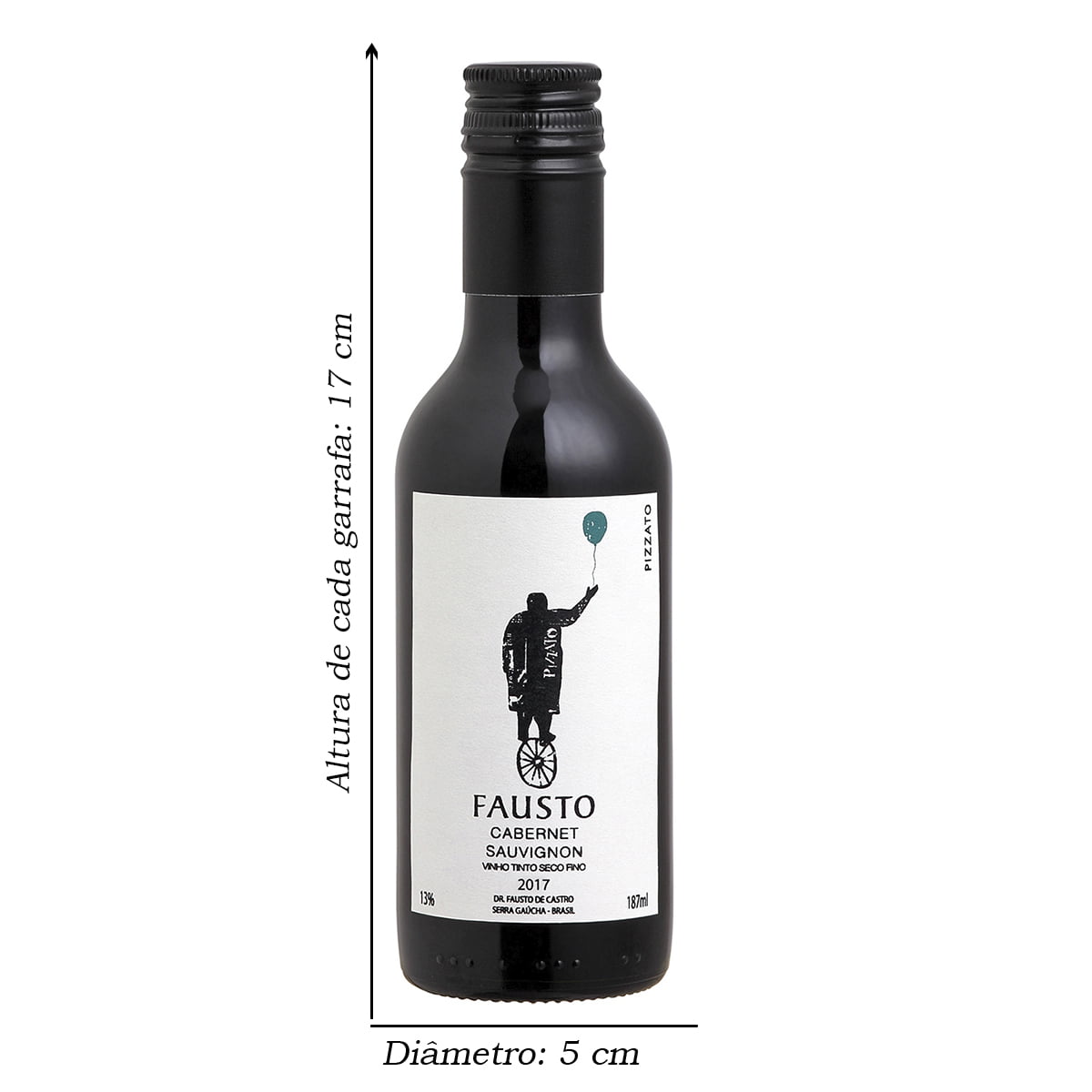 Vinho Fausto Cabernet Sauvignon Tinto Seco 187ml