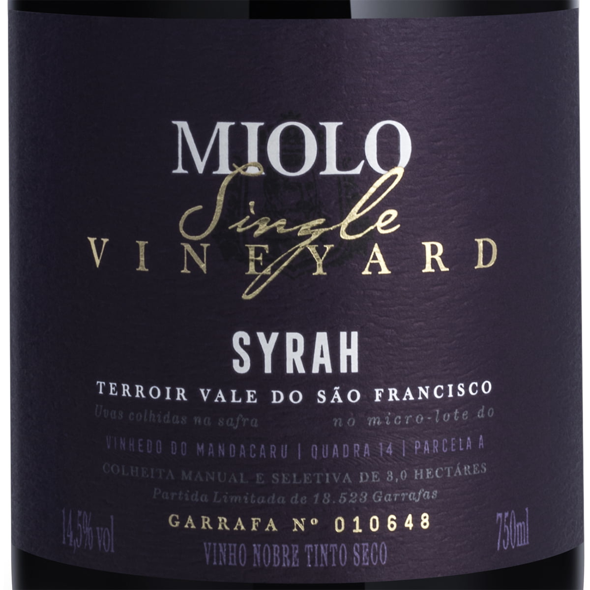 Vinho Miolo Single Vineyard Syrah Tinto Seco Ml