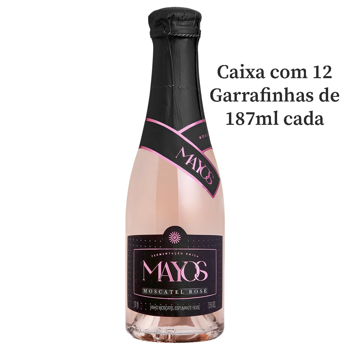 Espumante Mayos Moscatel Rosé 187ml C/12