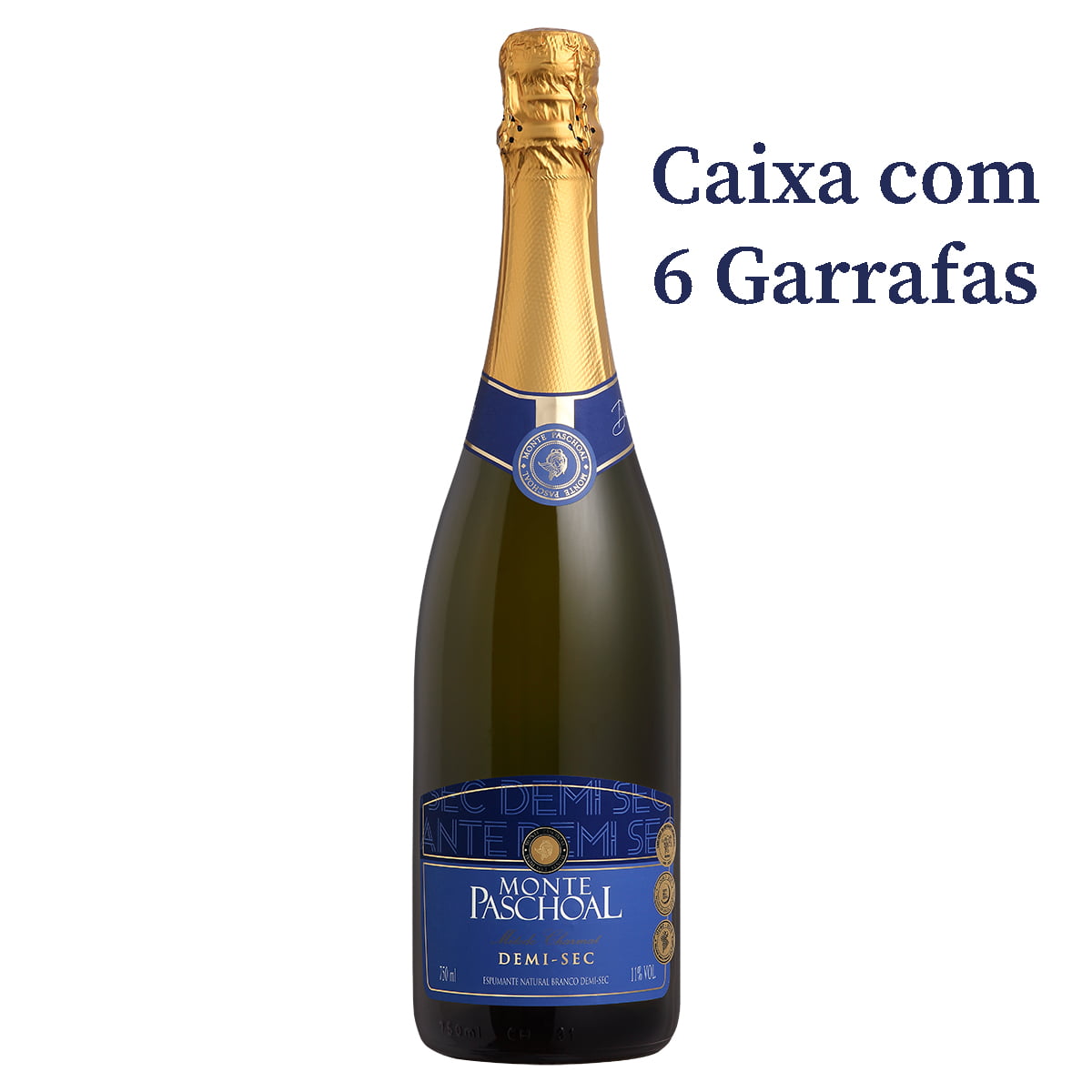 Espumante Monte Paschoal Demi-Sec Branco 750ml C/6