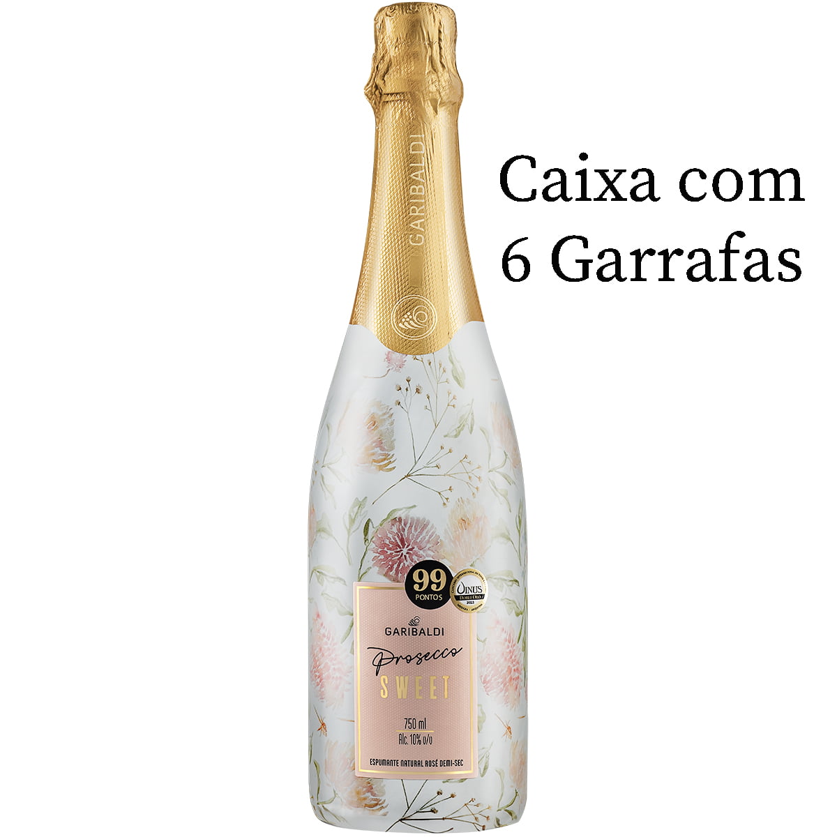 Espumante Garibaldi Sweet Prosecco Demi-Sec Rosé 750ml C/6