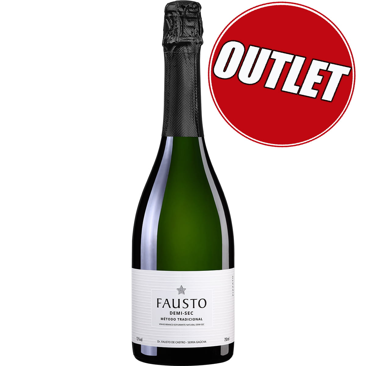 Espumante Pizzato Fausto Demi-sec Branco 750ml