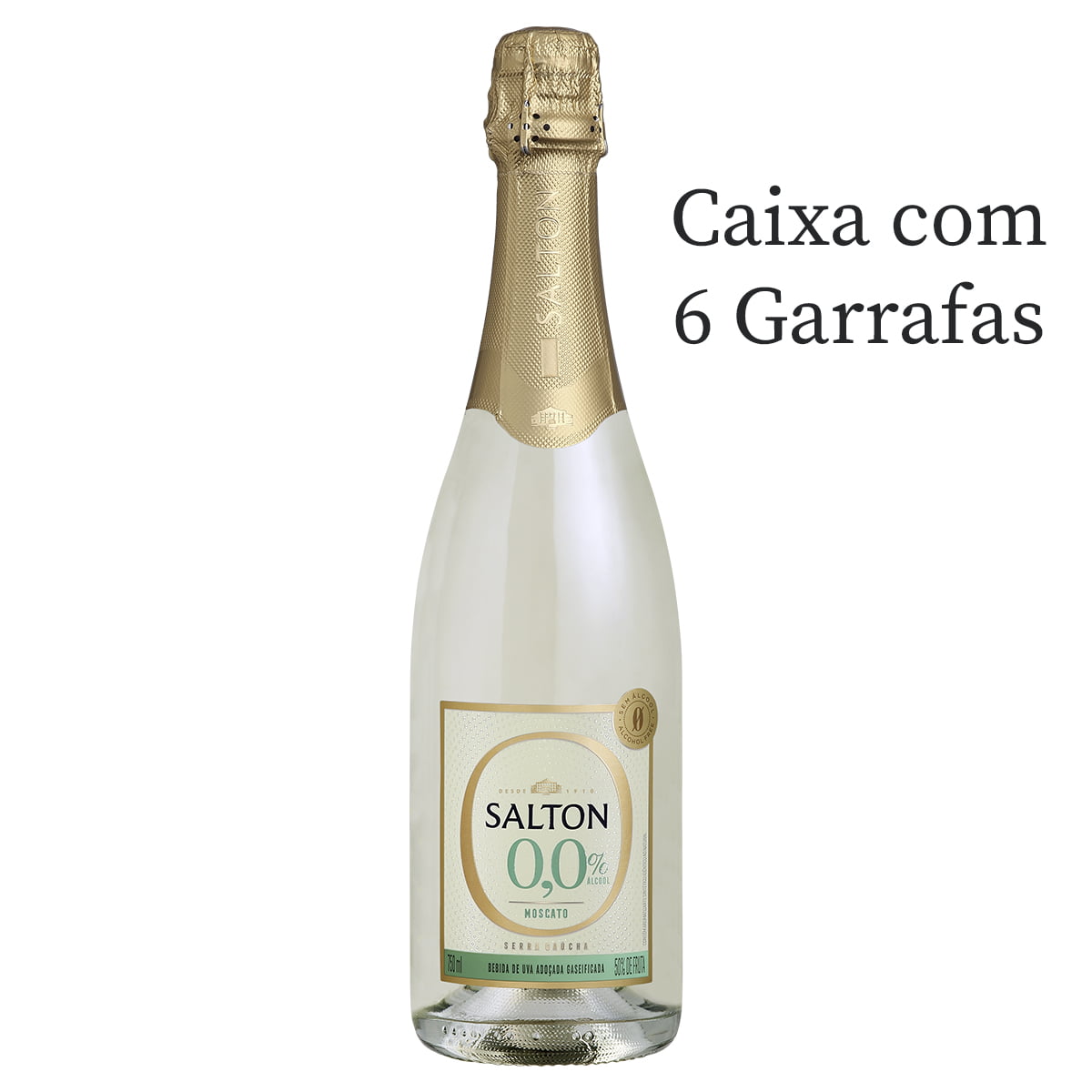 Espumante Salton Zero Álcool Moscato Branco 750ml C/6