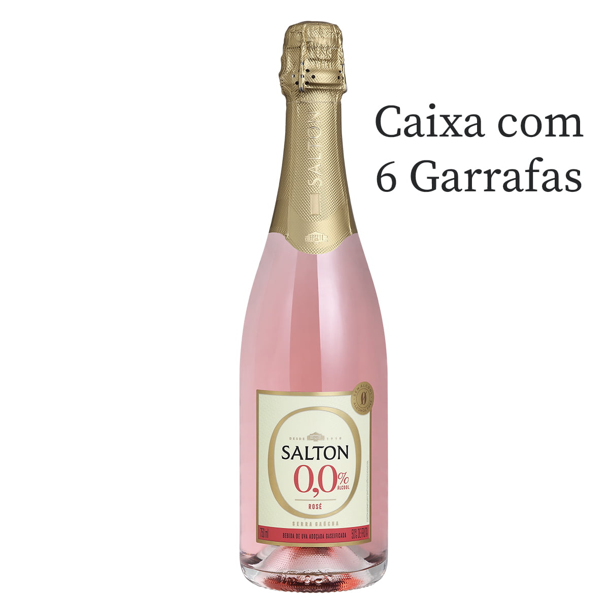 Espumante Salton Zero Álcool Rosé 750ml C/6