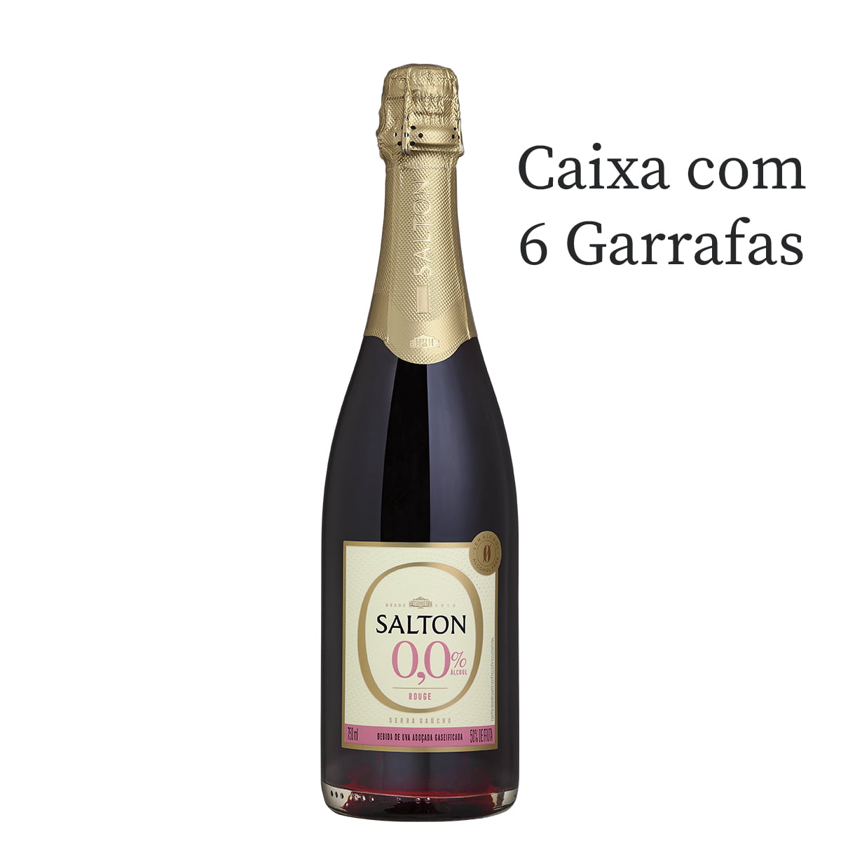 Espumante Salton Zero Álcool Rouge 750ml C/6