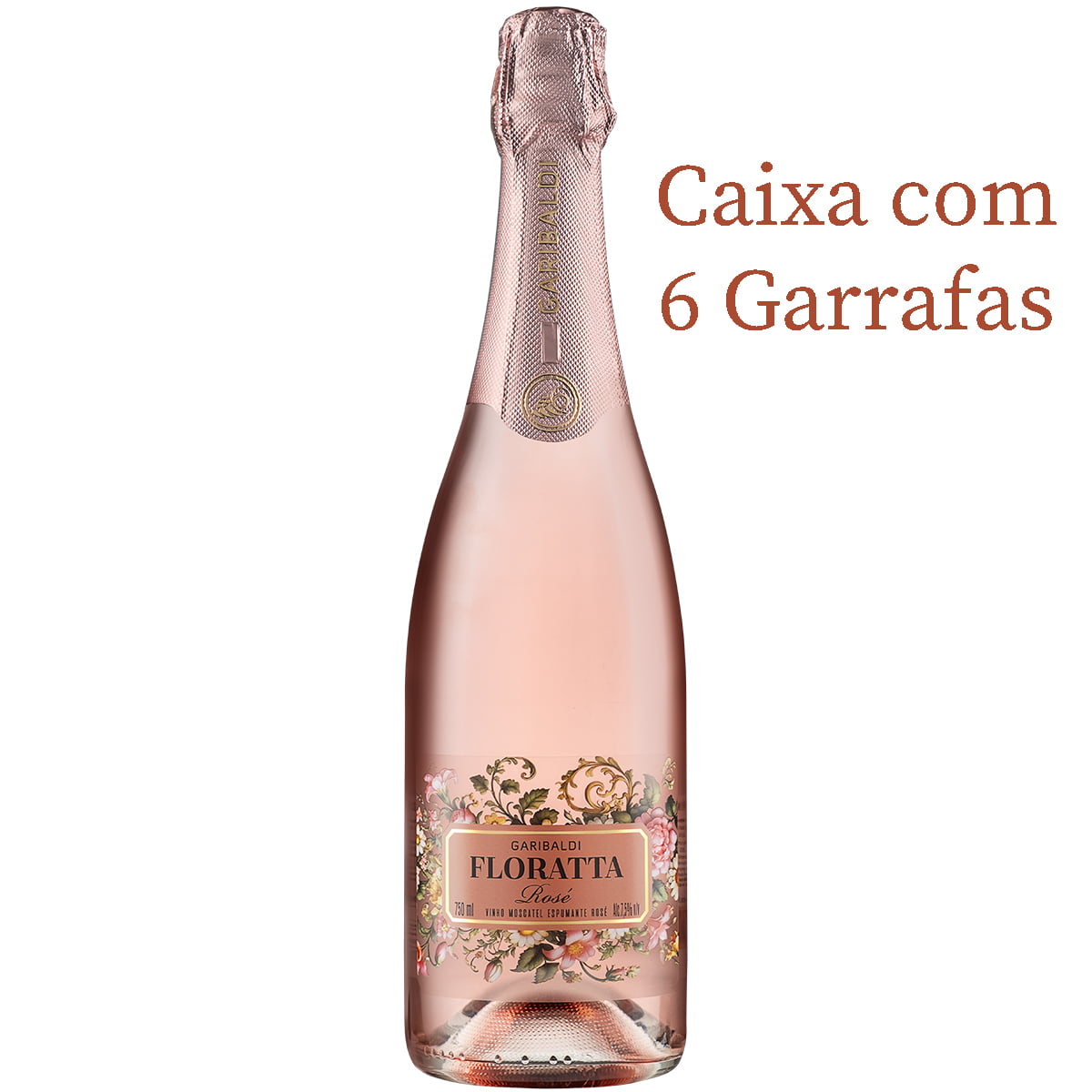 Espumante Garibaldi Floratta Moscatel Rosé 750ml C/6