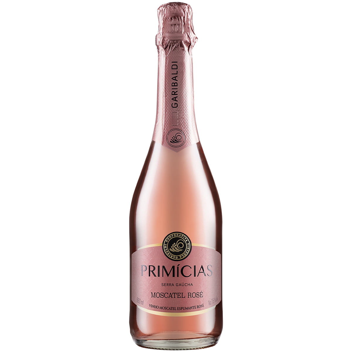 Espumante Garibaldi Primícias Moscatel Rosé 660ml