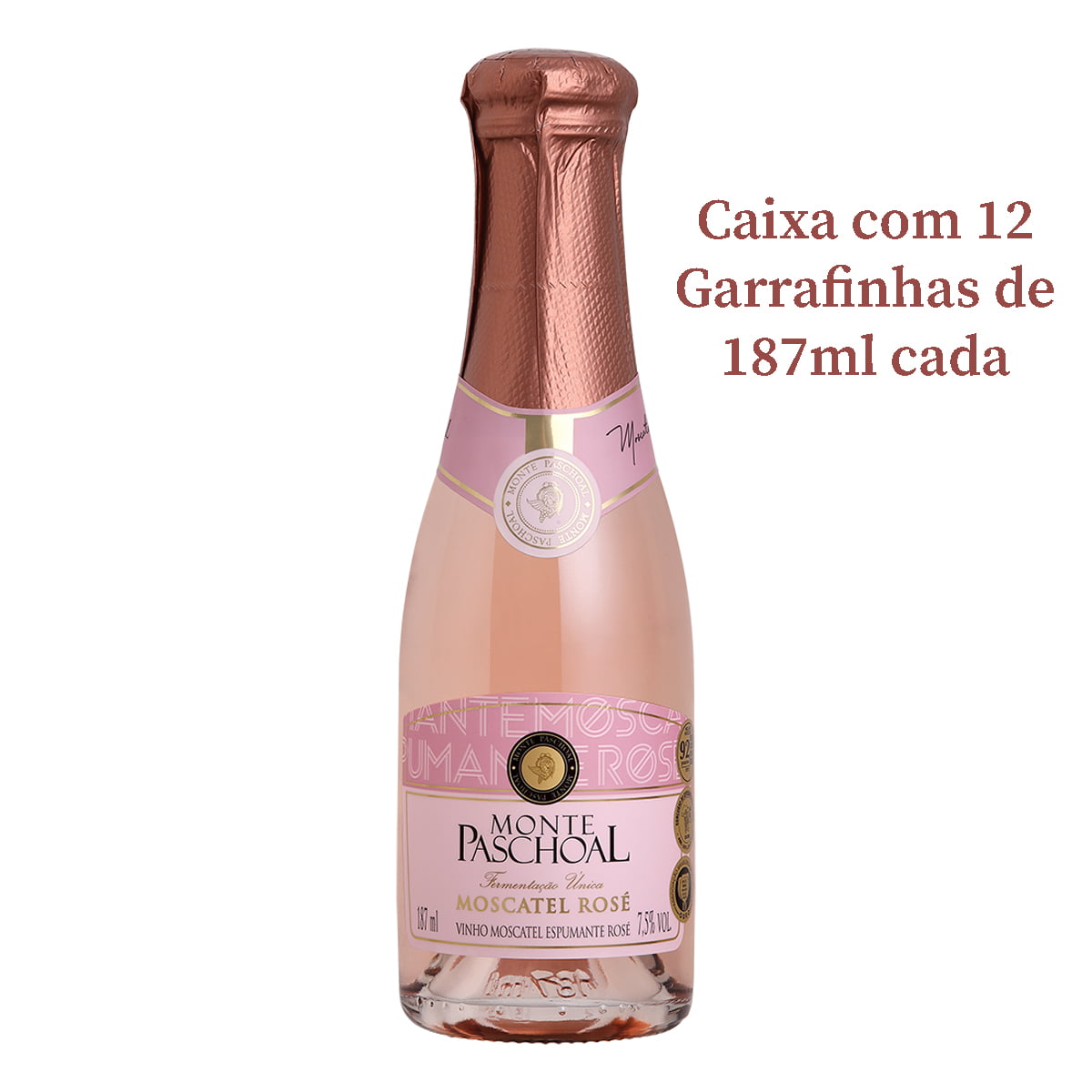 Espumante Monte Paschoal Moscatel Rosé 187ml C/12
