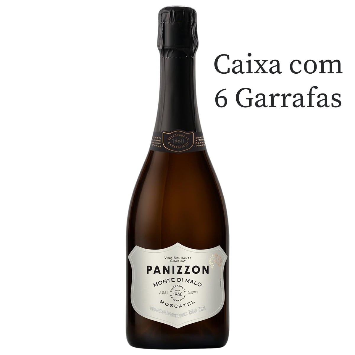 Espumante Panizzon Moscatel Branco 750ml C/6