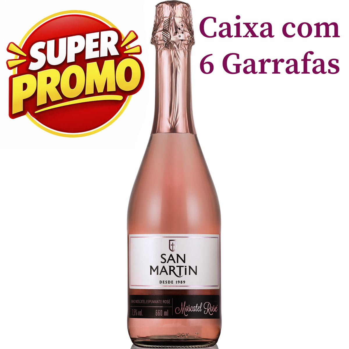 Espumante Panizzon San Martin Moscatel Rosé 660ml C/6