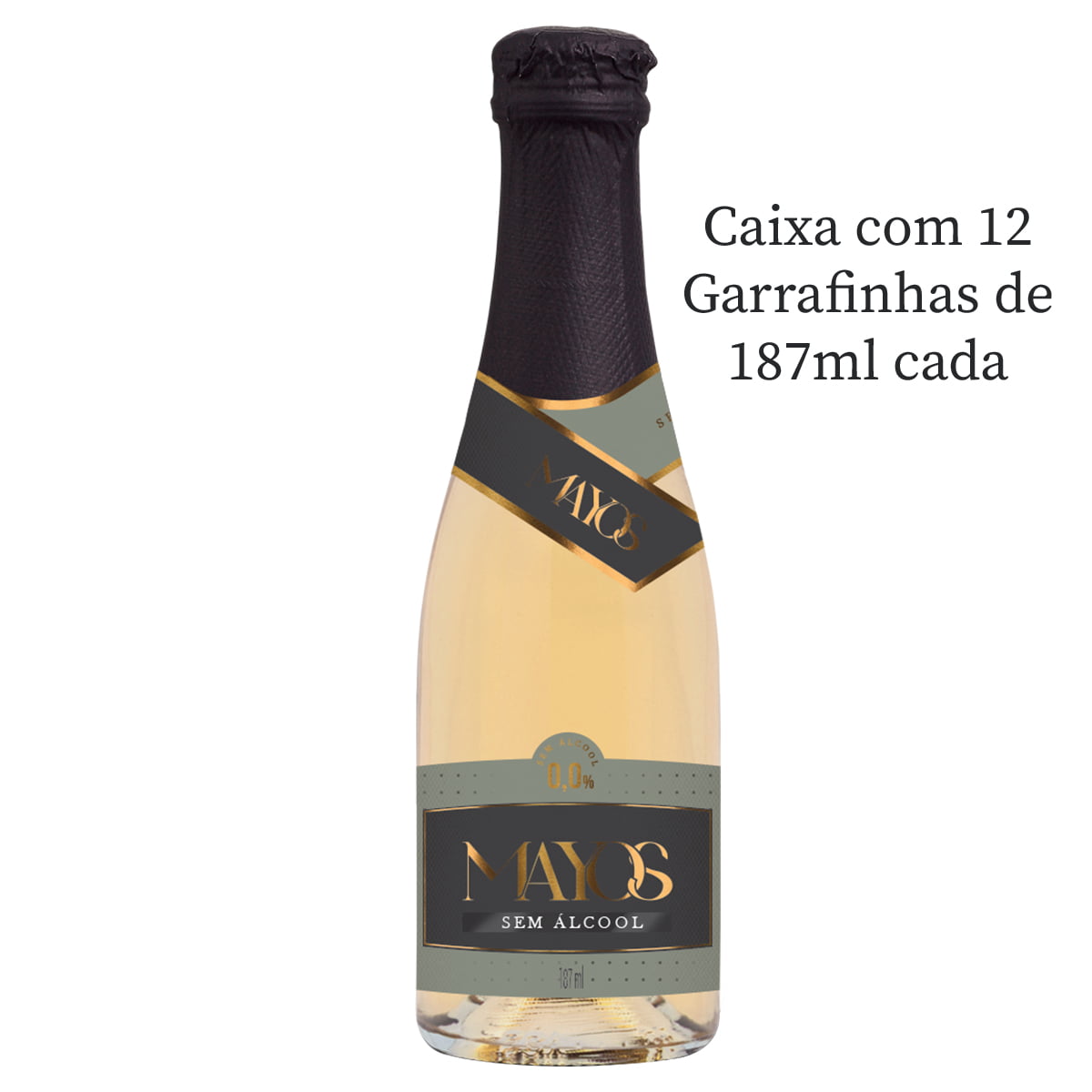 Espumante Mayos Zero Álcool Branco 187ml C/12