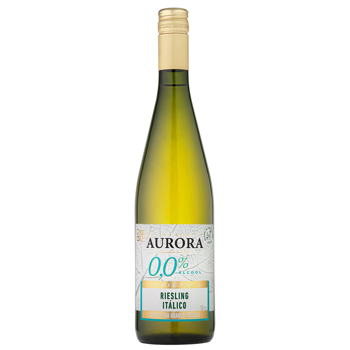 Bebida de Uva Aurora Varietal Zero Álcool Branco 750ml