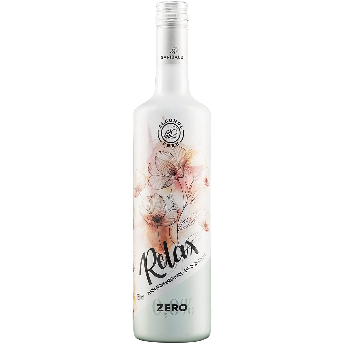 Bebida de Uva Garibaldi Relax Gaseificada Zero Álcool Branco 750ml