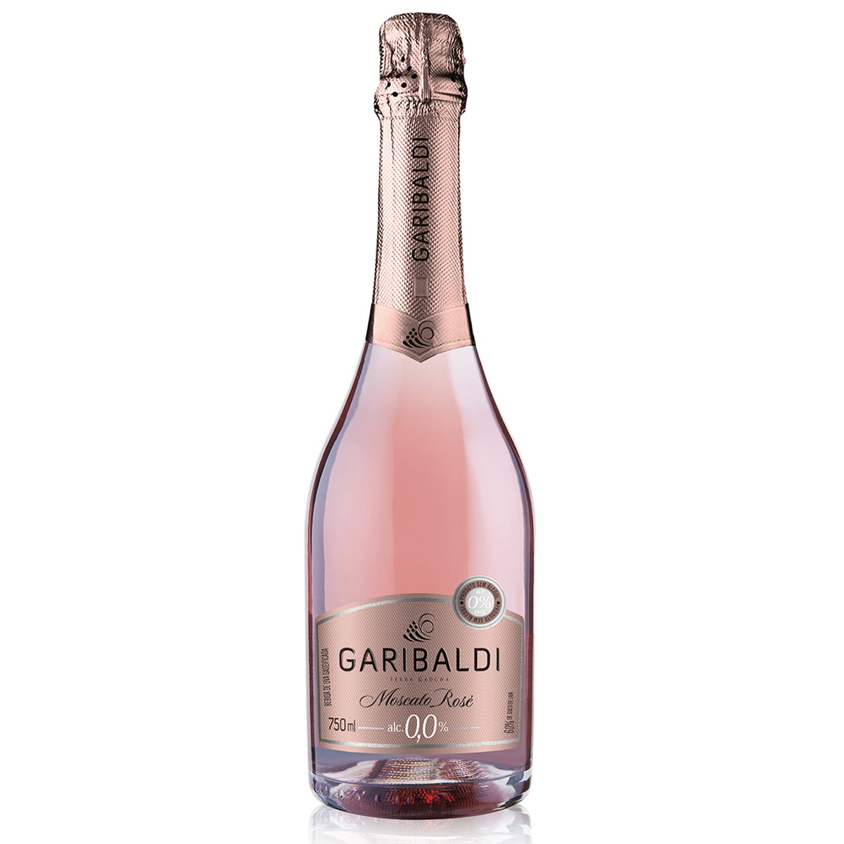 Bebida Gaseificada Garibaldi Moscato Zero Álcool Rosé 750ml