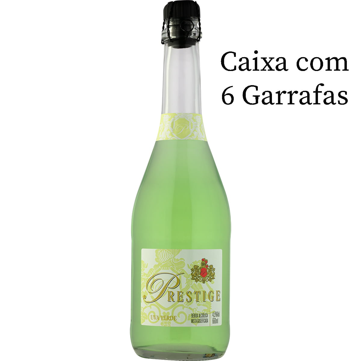 Bebida Mista Aurora Prestige Gaseificada Uva Verde 660ml C/6