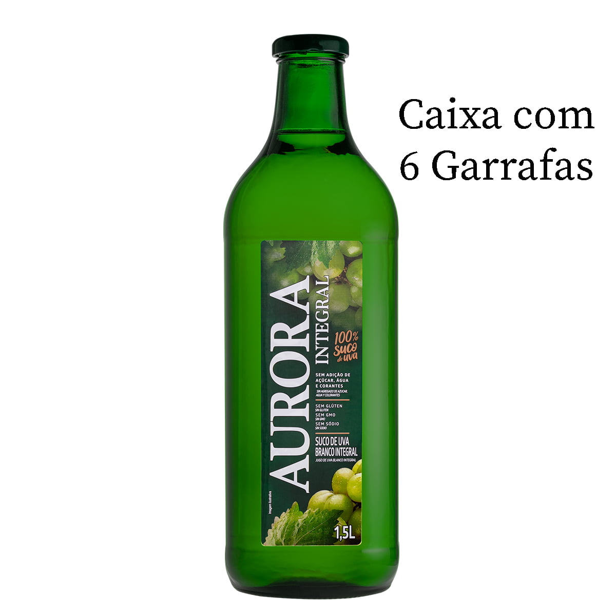 Suco De Uva Aurora Branco Integral 1,5Lts C/6