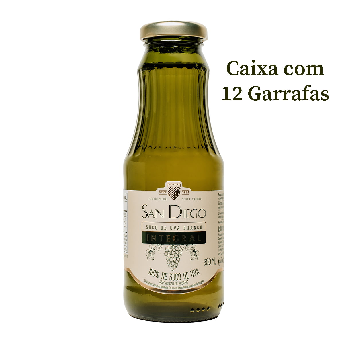 Suco de Uva San Diego Branco Integral 300ml C/12