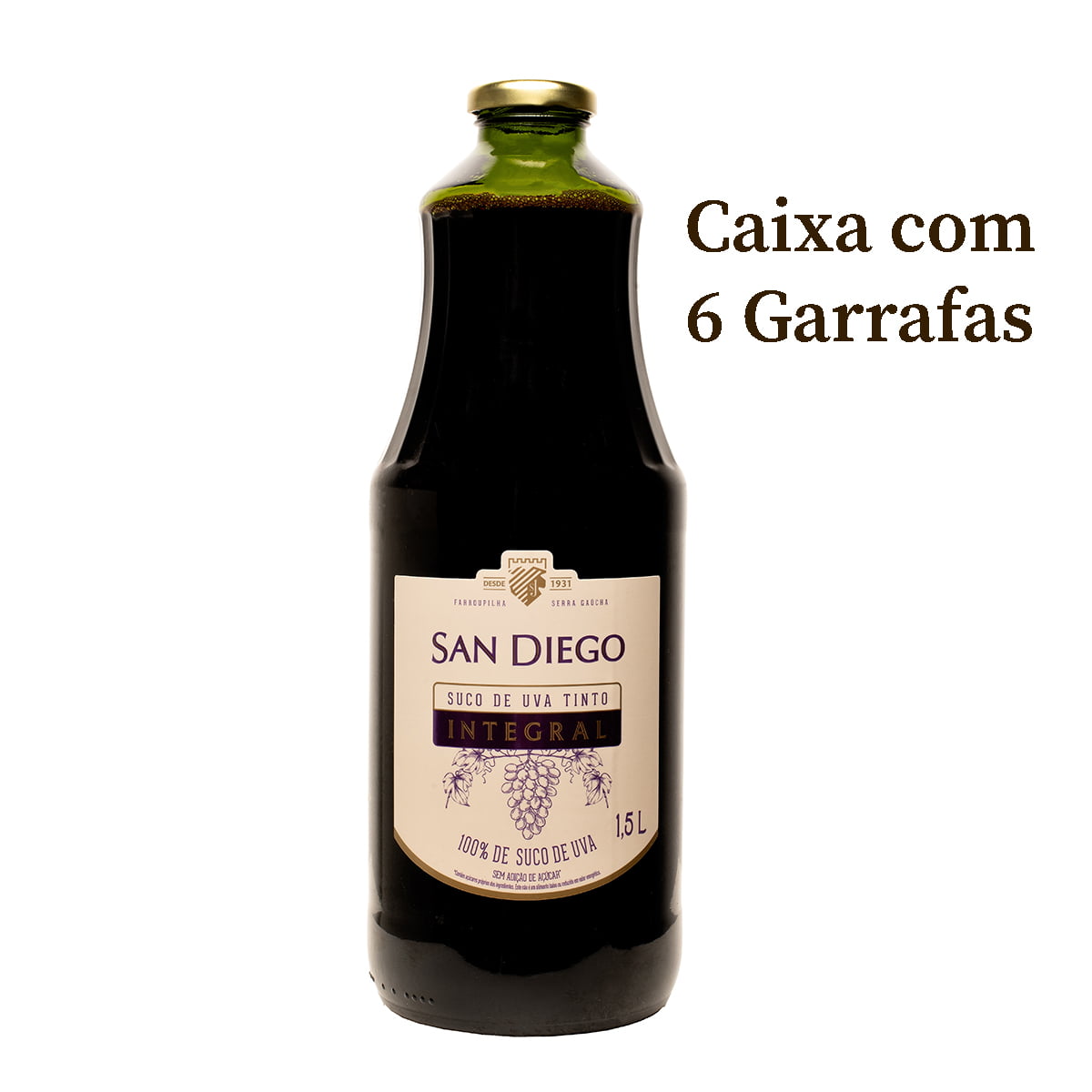 Suco de Uva San Diego Tinto Integral 1,5 Lts C/6