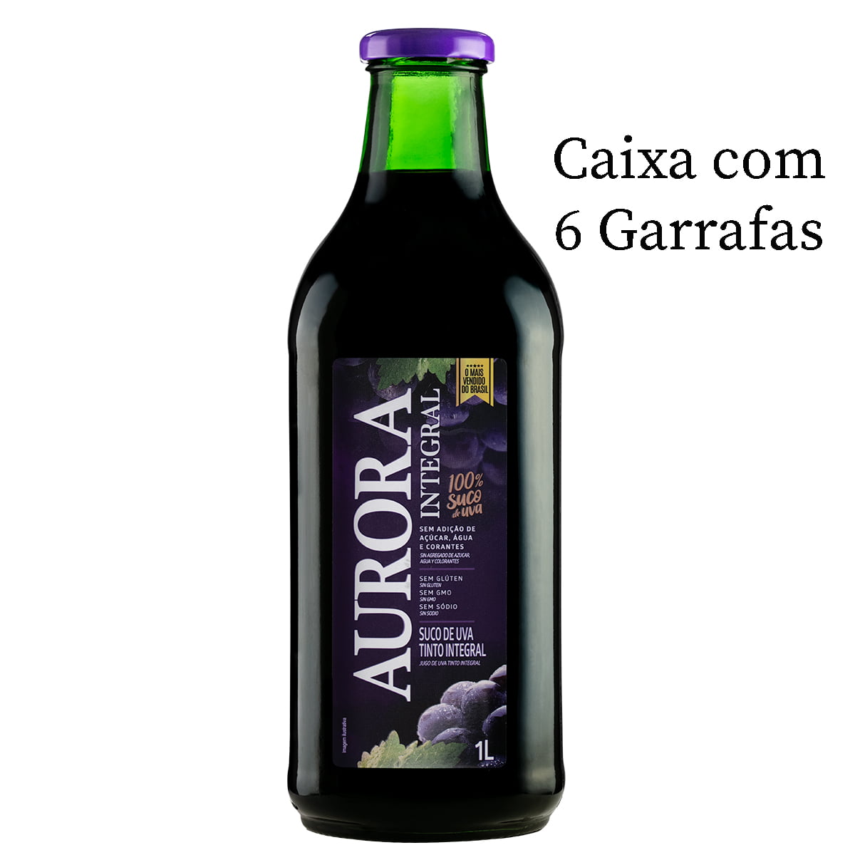 Suco De Uva Aurora Tinto Integral 1Lt  C/6