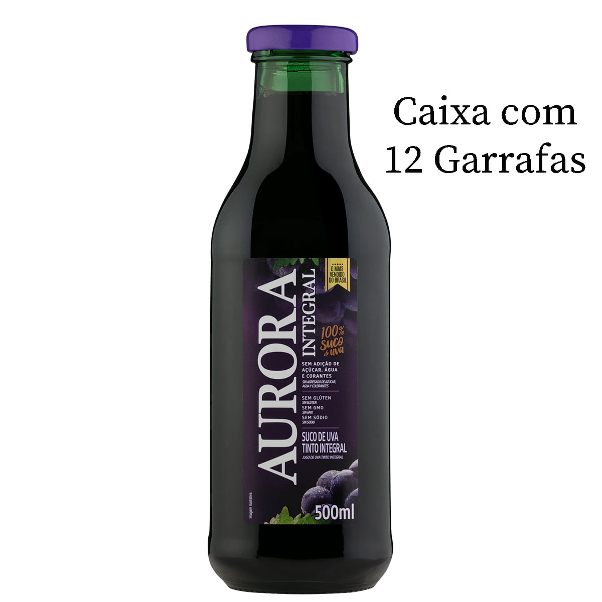 Aurora Suco de Uva Tinto Integral 500ml C/12