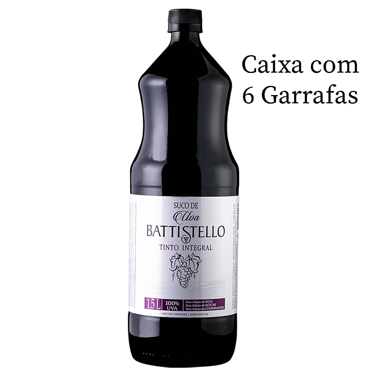 Suco de Uva Battistello Tinto Integral 1,5Lts  C/6