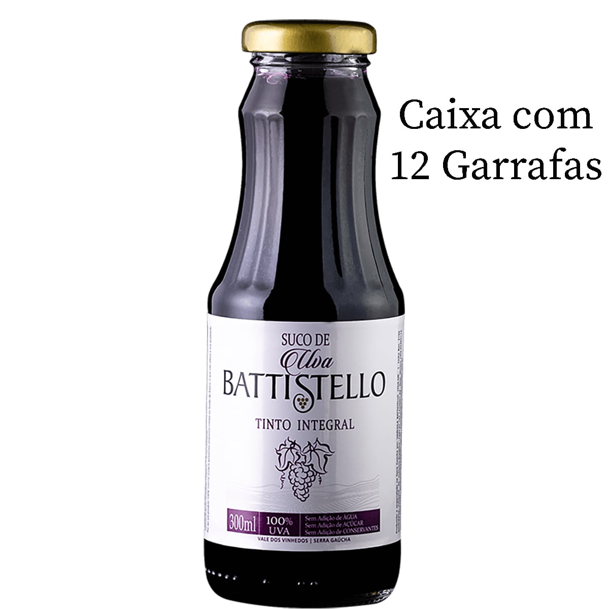 Battistello Suco de Uva Tinto Integral 300ml C/12