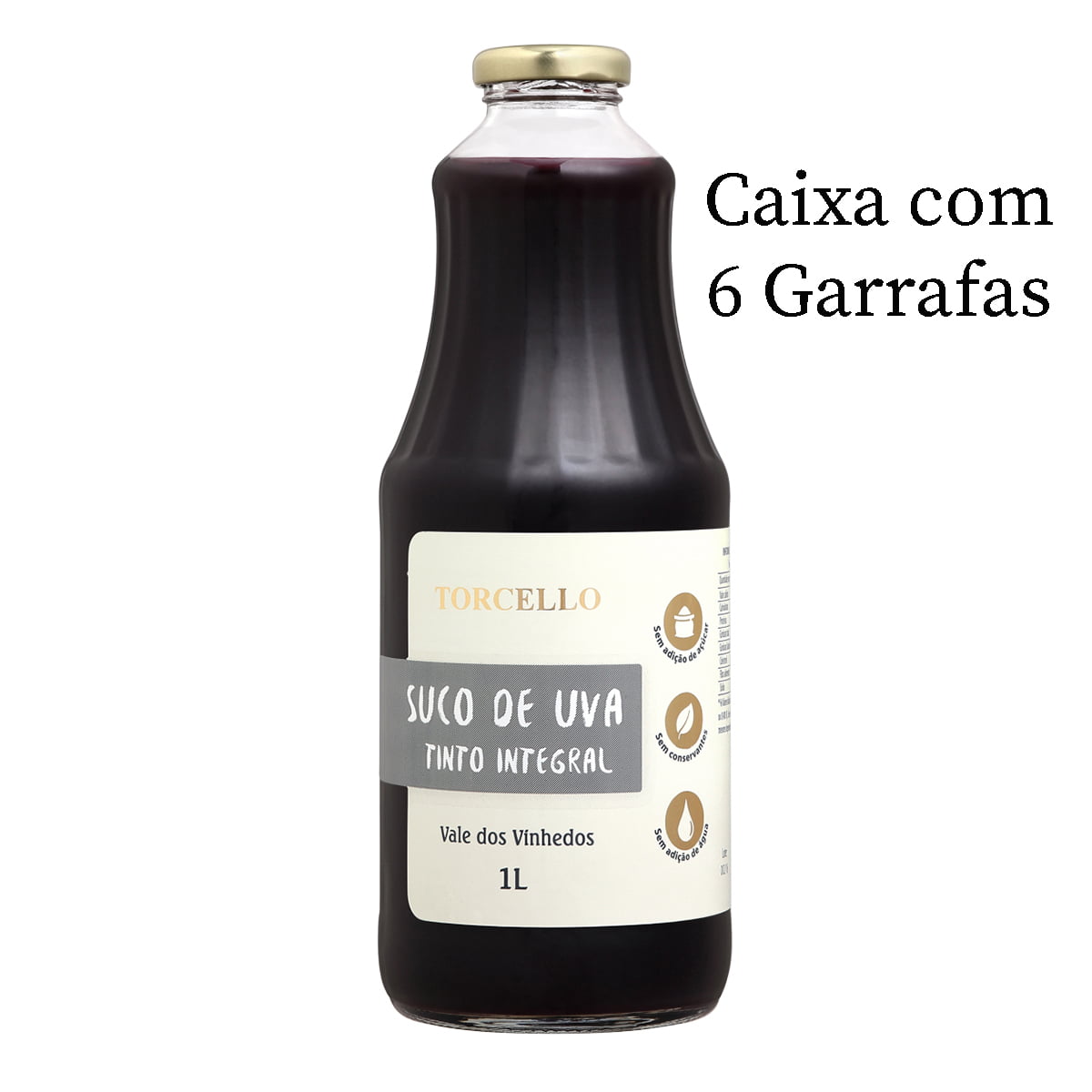 Suco de Uva Torcello Tinto Integral 1Lt C/6