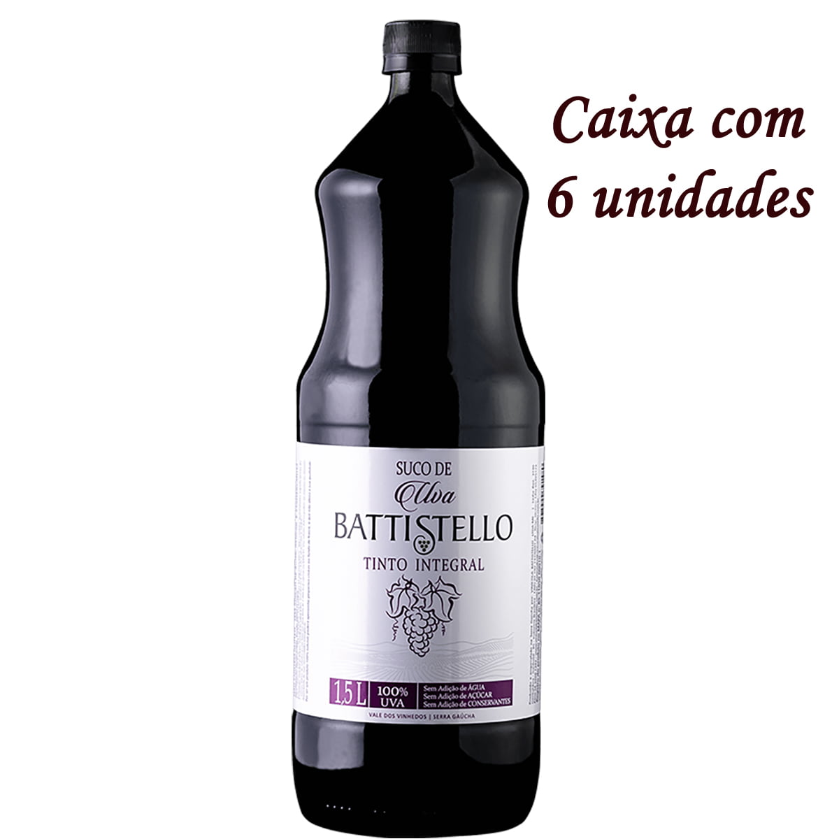 Battistello Suco de Uva Tinto Integral 1,5Lts  C/6