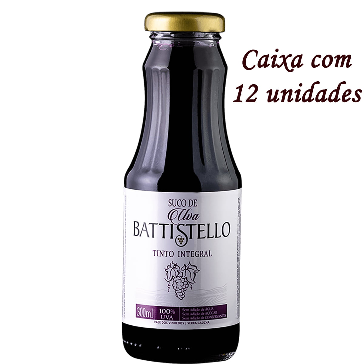Suco de Uva Battistello Tinto Integral 300ml C/12