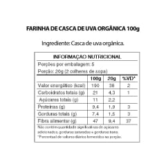 Farinha de Casca de Uva Organovita 1Kg