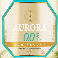 kit Espumante Aurora Zero Álcool Branco 750ml C/2 Taças