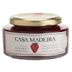 Geleia Gourmet Casa Madeira Morango c/pedaços 240g 