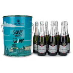 Balde de Espumante Casa Perini Moscatel Branco 750ml C/7