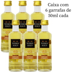 Cachaça Weber Haus Premium Envelhecida Carvalho e Cabriúva 50ml C/6 