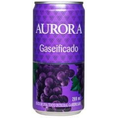 Suco de Uva Aurora Tinto Integral Gaseificado Lata 269ml C/12