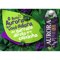 Suco de Uva Aurora Tinto Integral Tetra Pack 1,5Lts C/6
