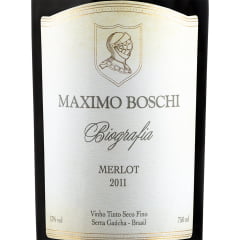 Maximo Boschi Biografia Merlot Vinho Tinto Seco 750ml 