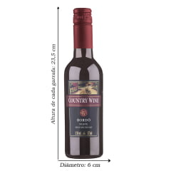 Vinho Aurora Country Wine Bordô Tinto Suave 375ml