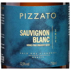 Vinho Pizzato Sauvignon Blanc Safra 2022 Branco Seco 750ml