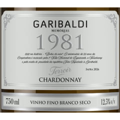 Vinho Garibaldi Memórias Chardonnay Branco Seco 750ml 