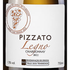 Vinho Pizzato Legno Chardonnay Safra 2022 Branco Seco 750ml