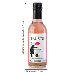 Vinho Pizzato Fausto Merlot Rosé Seco 187ml C/6