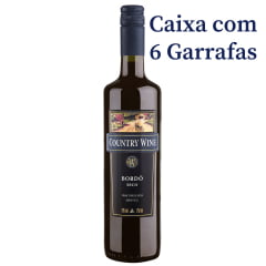 Aurora Country Wine Vinho Tinto Bordô Seco 750ml C/6
