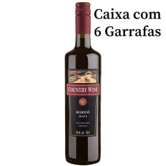 Vinho Aurora Country Wine Tinto Bordô Suave 750ml C/6