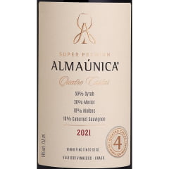 Vinho Almaúnica Super Premium Quatro Castas Safra 2021 Tinto Seco 750ml