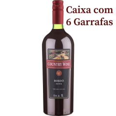 Vinho Aurora Country Wine Bordô Tinto Suave 1Lt C/6