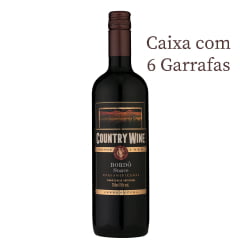 Vinho Aurora Country Wine Tinto Bordô Suave 750ml C/6
