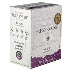 Vinho Aurora Marcus James Merlot Tinto Meio Seco Bag In Box 3 Lts