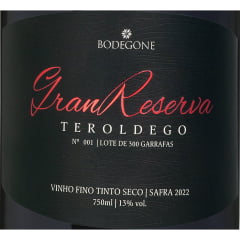 Vinho Bodegone Gran Reserva Teroldego Tinto Seco 750ml