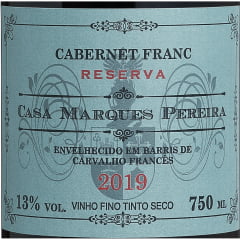 Vinho Casa Marques Pereira Reserva Cabernet Franc Tinto Seco 750ml 